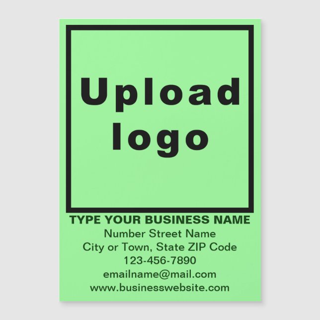 Carte de visite magnétique vert clair 5" x 7" (Devant)