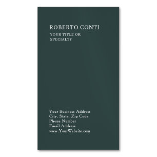 Carte De Visite Magnétique Vert poussiéreux Unique Plain Minimaliste Moderne