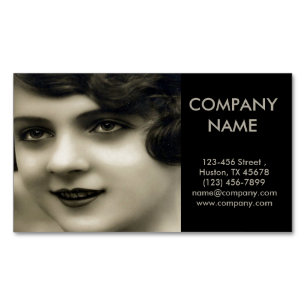 Carte De Visite Magnétique vintage paris fille maquillage artiste coiffeuse s