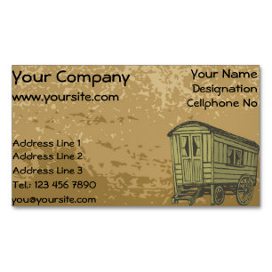 Carte De Visite Magnétique Voiture de caravane gitane