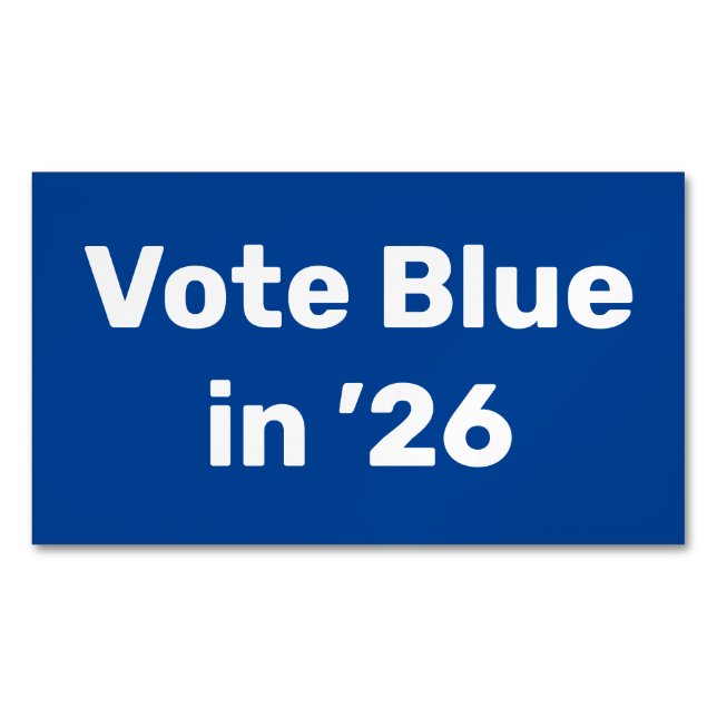 Carte De Visite Magnétique Vote Blue en 2026 (devant)