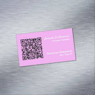 Carte De Visite Magnétique Votre code QR personnel lié à votre URL Purple