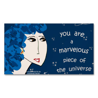 CARTE DE VISITE MAGNÉTIQUE VOUS ÊTES UNE PIÈCE DE L'UNIVERS - PKG 25