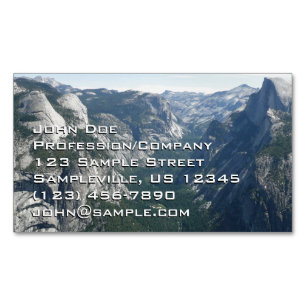 Carte De Visite Magnétique Vue depuis Glacier Point dans le parc national Yos