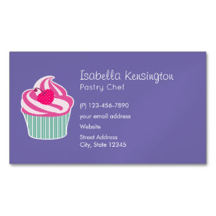 Carte De Visite Magnétique WIth Polka Dot Cherry
