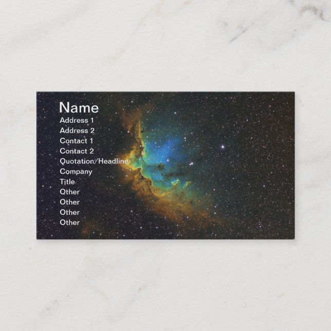 Carte De Visite Magnifique Assistant Nebula NGC 7380 NASA (Devant)