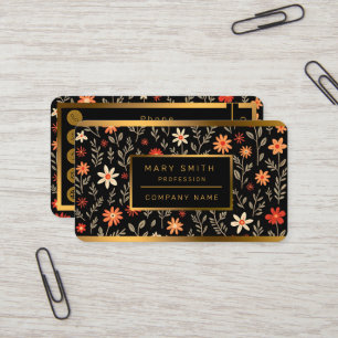 Carte De Visite Magnifique Collection Florale tendance vintage