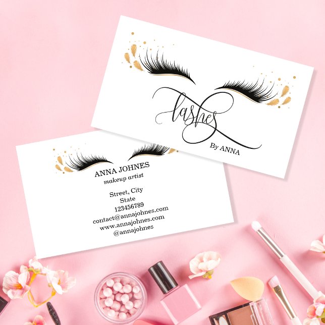 Carte De Visite Magnifique longue Lash Extension Maquillage (Créateur téléchargé)