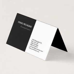 Carte De Visite Magnifique Noir Blanc Moderne Minimaliste Plain