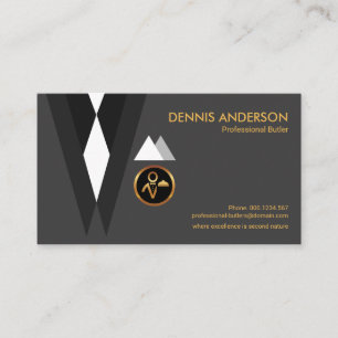Carte De Visite Magnifique Suit Moderne Professional Butler