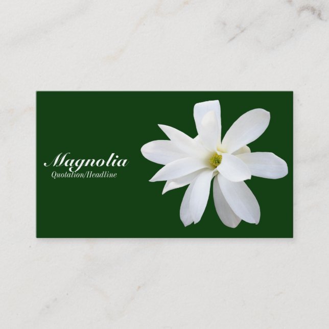 Carte De Visite Magnolia - Vert foncé 003300 (Devant)