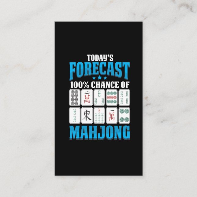 Carte De Visite Mah Jong Boardgame Lover (Devant)