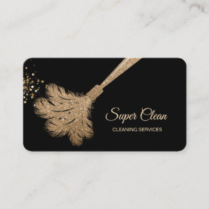 Carte De Visite Maid Cleanhouse Sparkling rose gold