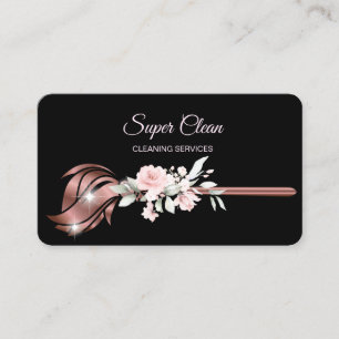 Carte De Visite Maid Cleanhouse Sparkling rose gold
