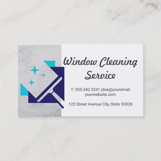 Carte De Visite Maid | Cleaning Service Cleaner | Squeegee (Devant)