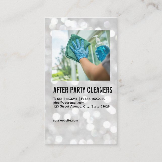 Carte De Visite Maid Cleaning Window | Home Services (Devant)