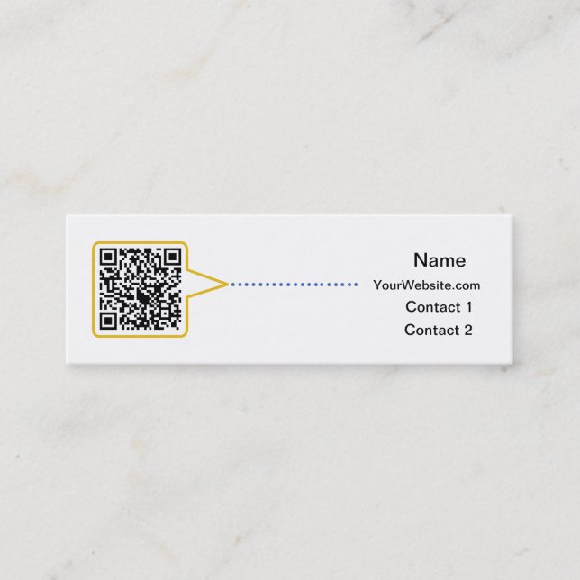 Carte de visite maigre de code de QR (Devant)