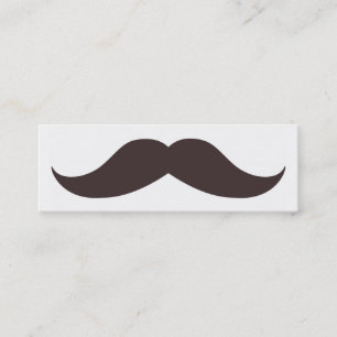 Carte de visite maigre de fausse moustache