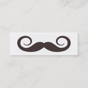 Carte de visite maigre de fausse moustache de