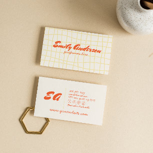 Carte De Visite Main colorée rétro tractée tracée Super unique