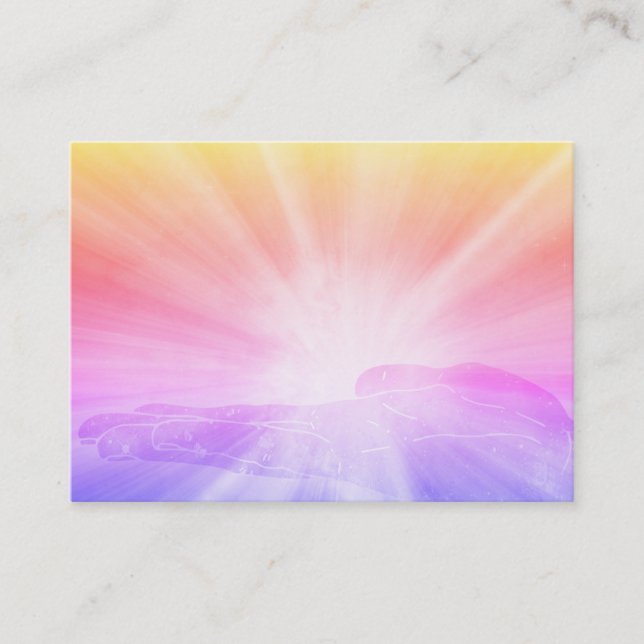 Carte De Visite Main curative d'énergie de *~* rayonnant l'amour (Devant)
