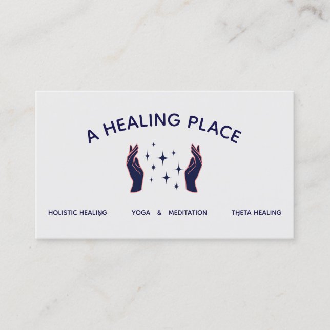 Carte De Visite Main Reiki Master Energy Worker (Devant)