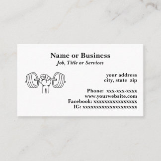 Carte De Visite Main tenant une cloche