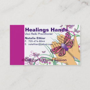 Carte De Visite Mains curatives - affaires Card2