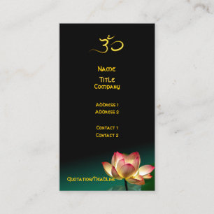 CARTE DE VISITE MAINS DE GUÉRISON/LOTUS DE ROSE DANS LE SALON