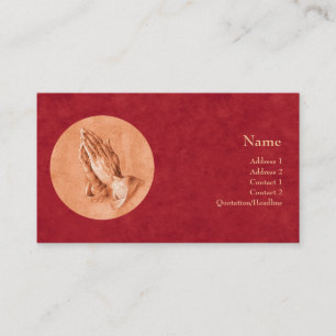 Carte De Visite Mains de prière