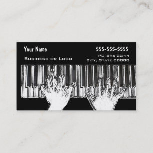 Carte De Visite Mains sur le clavier