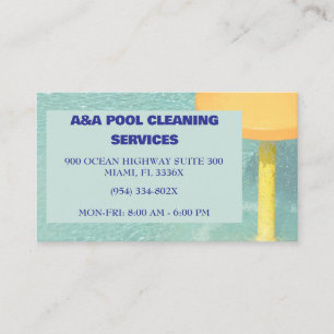 Carte De Visite Maintenance du pool bleu