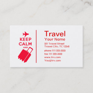 Carte De Visite Maintenez calme et continuez le bagage