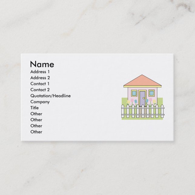 Carte De Visite Maison (Devant)