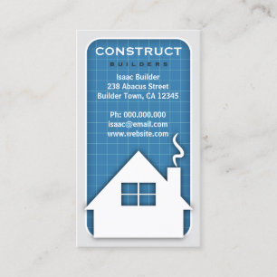 Carte De Visite Maison Blanche Icône Construction & Construction P