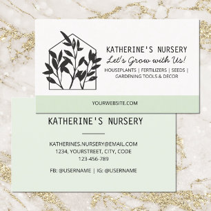 Carte De Visite Maison Boutique Nursery Moderne Abstrait