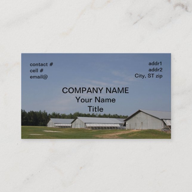 Carte De Visite maison croissante de poulet (Devant)