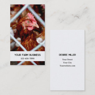 Carte De Visite Maison de campagne de poulet Hen