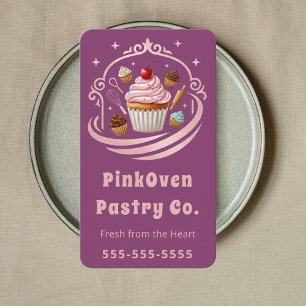 Carte De Visite Maison de Cupcake Sucrée Boulangerie Pâtissier Vio