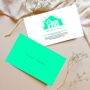 Carte De Visite Maison de dessin Services de nettoyage domestique 