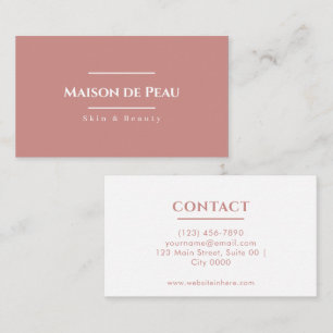 Carte De Visite Maison de Peau Élégante et Intemporelle Minimalist