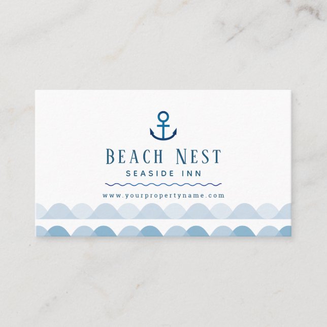 Carte De Visite Maison de plage Nautical Location de B&B (Devant)