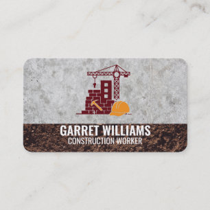 Carte De Visite Maison et marteau Logo Constructeur de site