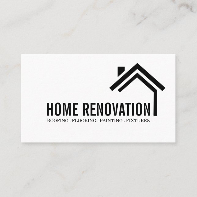 Carte De Visite Maison Maison Retrait Rénovation Construction (Devant)
