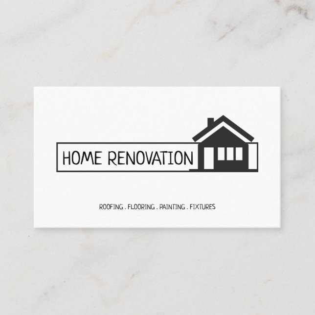 Carte De Visite Maison Maison Retrait Rénovation Construction (Devant)