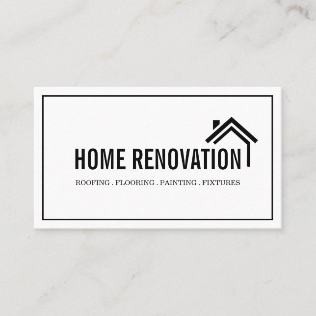 Carte De Visite Maison Maison Retrait Rénovation Construction (Devant)