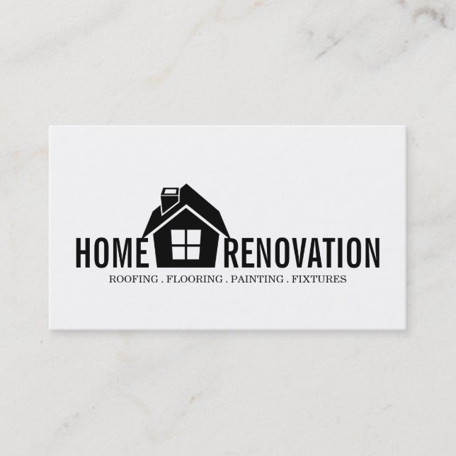 Carte De Visite Maison Maison Retrait Rénovation Construction (Devant)