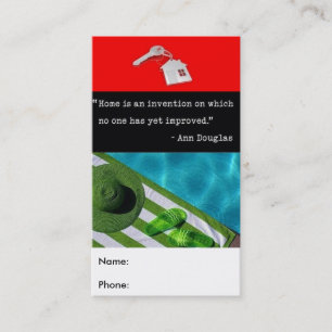 Carte De Visite Maison Moderne avec Piscine Immobilier