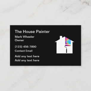 Carte De Visite Maison Peintre Maison Peinture Logo Conception