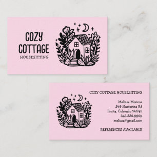 Carte De Visite Maison Petsitter Accueil Cute Cottage Art Custom